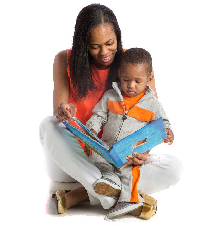 mother reading to child